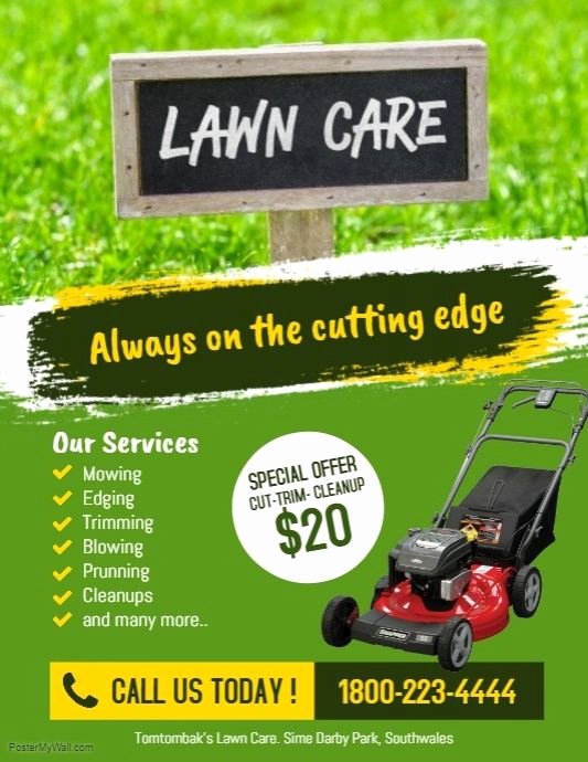 Lawn Mowing Flyers Templates Fresh Customizable Design Templates for Lawn Maintenance Postermywall Lawn