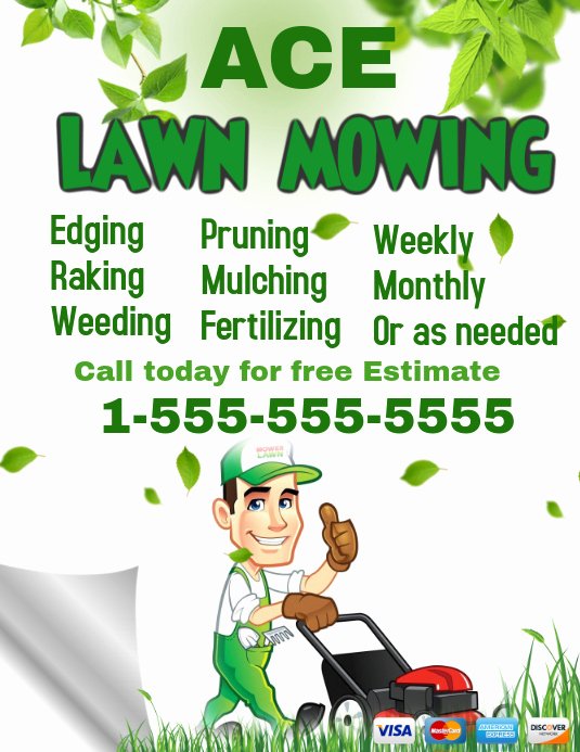 Lawn Mowing Flyers Templates Fresh Lawn Service Template