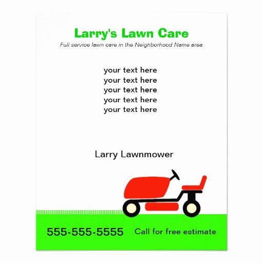 Lawn Mowing Flyers Templates Inspirational Lawn Care Services Flyer Design