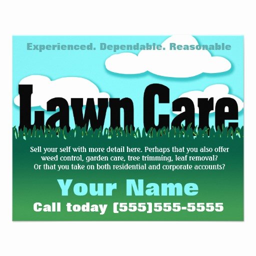 Lawn Mowing Flyers Templates Unique Lawn Care Landscaping Mowing Marketing Flyer