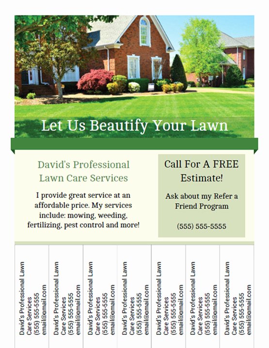 Lawn Mowing Service Flyers Best Of Printable Lawn Care Business Flyer Templates