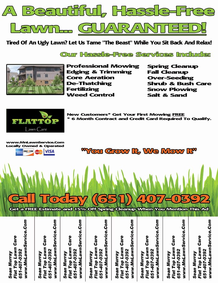 Lawn Mowing Service Flyers Elegant Lawn Care Flyer