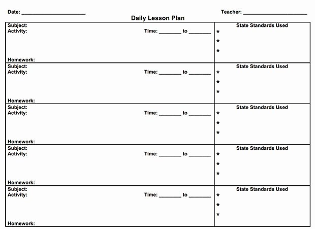 Lesson Plan Template Common Core Lovely 5 Free Lesson Plan Templates