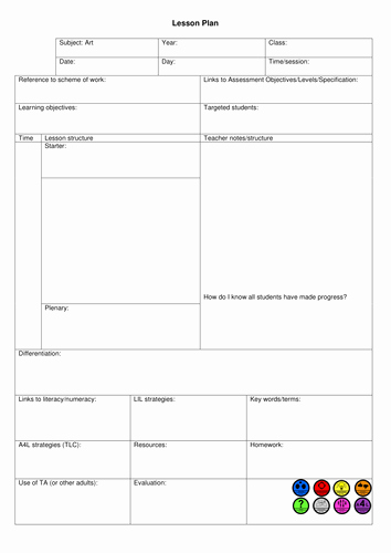 Lesson Plan Template Doc Fresh Lesson Plan Blank Templates by Schmidty707 Teaching Resources Tes