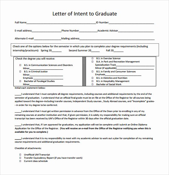 Letter Of Intent Pdf Elegant Letter Of Intent Graduate School 9 Download Documents In Pdf Word