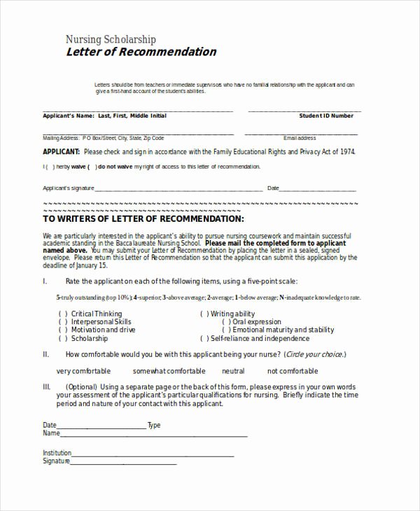 Letter Of Recommendation for Nursing Beautiful Free 89 Re Mendation Letter Examples &amp; Samples In Doc