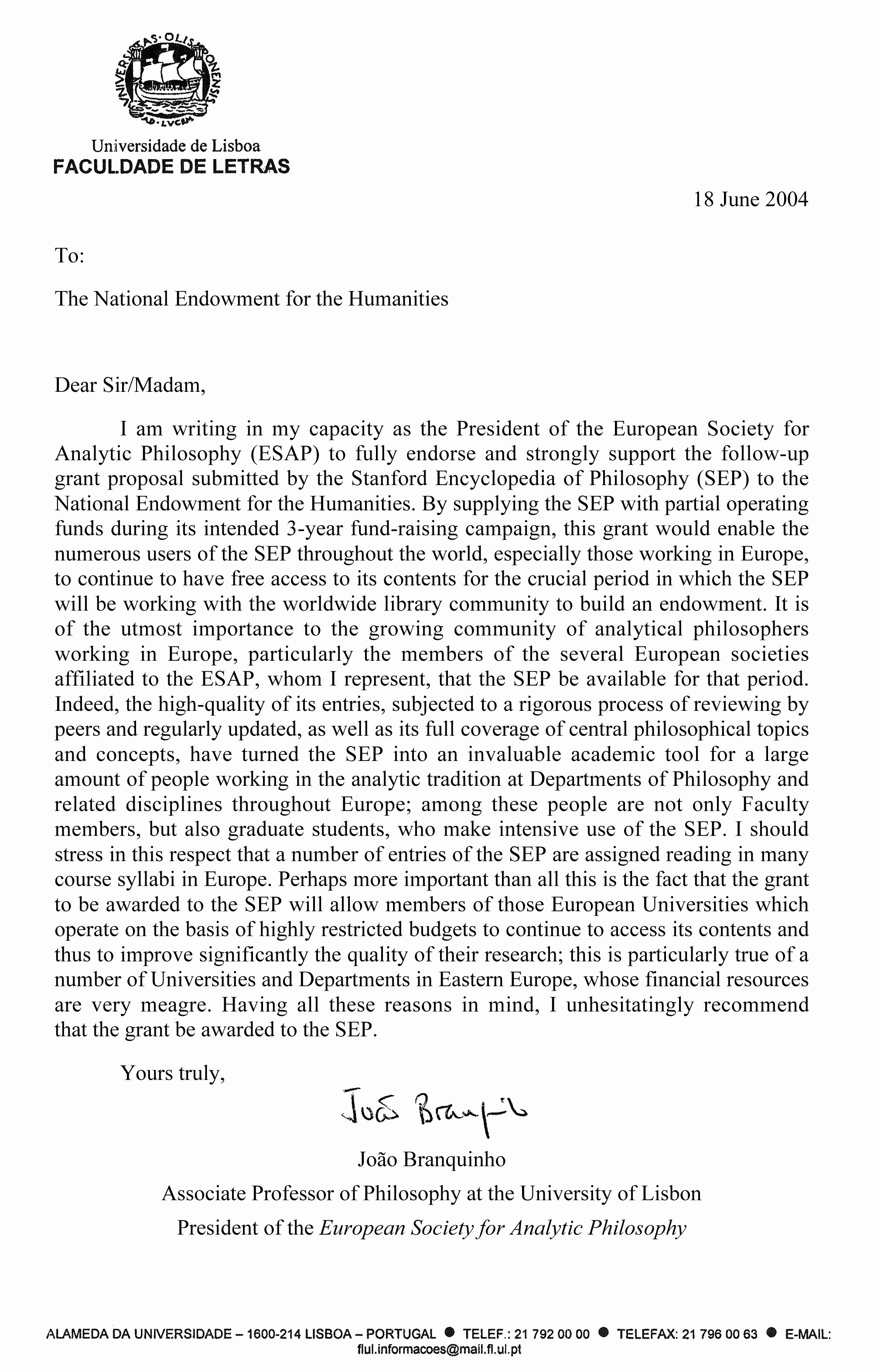 Letter Of Support format Inspirational Esap S Letter In Support Of Neh Grant