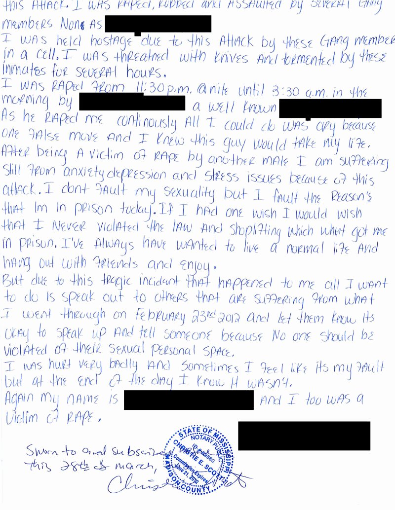 Letter to Boyfriend In Jail Best Of the Story Of E Prison Rape In An Inmate S Own Words