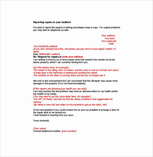 Letter to Landlord for Repairs Beautiful Funny Plaint Letter – 10 Free Word Pdf Documents Download