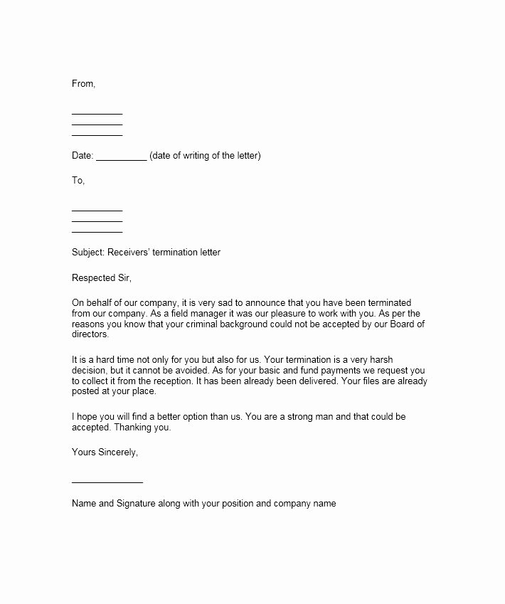Letter to Terminate Business Relationship Awesome 35 Perfect Termination Letter Samples [lease Employee