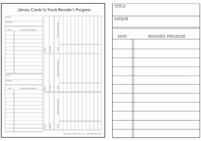 Library Checkout Cards Template Inspirational Library Cards Track Your Kid S Reading Progress Free Printable How to Nest for Less™