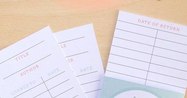Library Checkout Cards Template Unique Free Printable Library Cards
