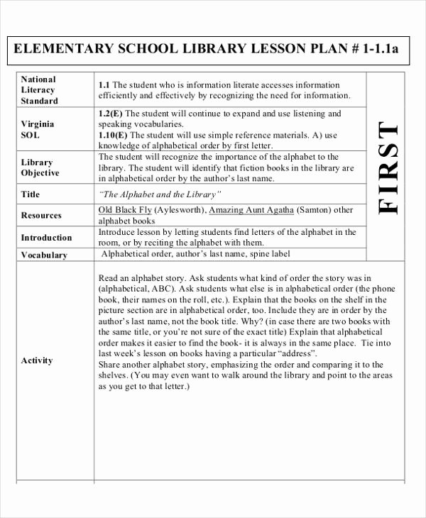 Library Lesson Plan Template Awesome 45 Lesson Plan Templates In Pdf