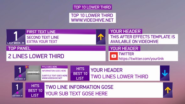 Lower Third after Effects Unique top 10 Lower Third after Effects Template