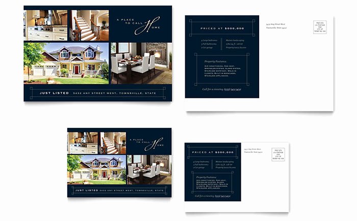 Luxury Real Estate Brochures Lovely Luxury Home Real Estate Postcard Template Design