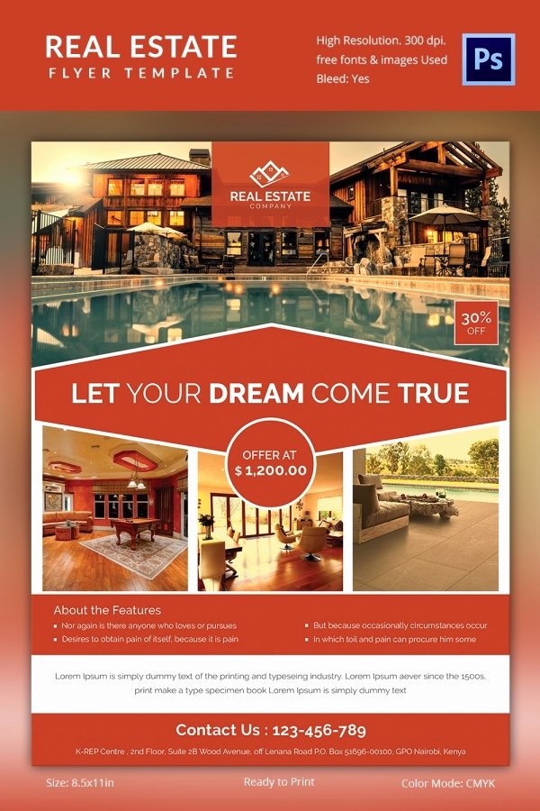 Luxury Real Estate Brochures Unique Real Estate Flyer Template 35 Free Psd Ai Vector Eps format Download