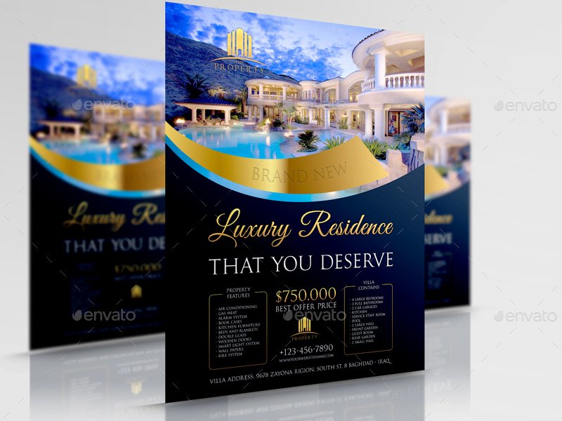 Luxury Real Estate Flyers Beautiful Luxury Real Estate Flyer Template by Ow