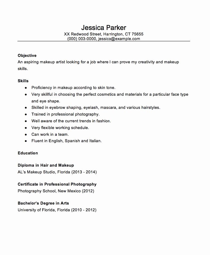 Make Up Artist Resume Best Of Pin by Ririn Nazza On Free Resume Sample
