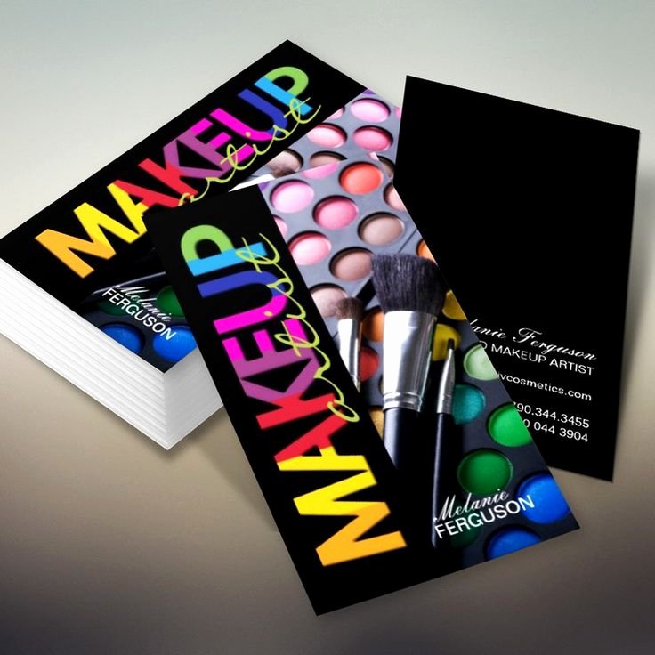 Makeup Artist Business Cards Ideas Inspirational Fully Customizable Makeup Artist Business Cards Created by Colourful Designs Inc