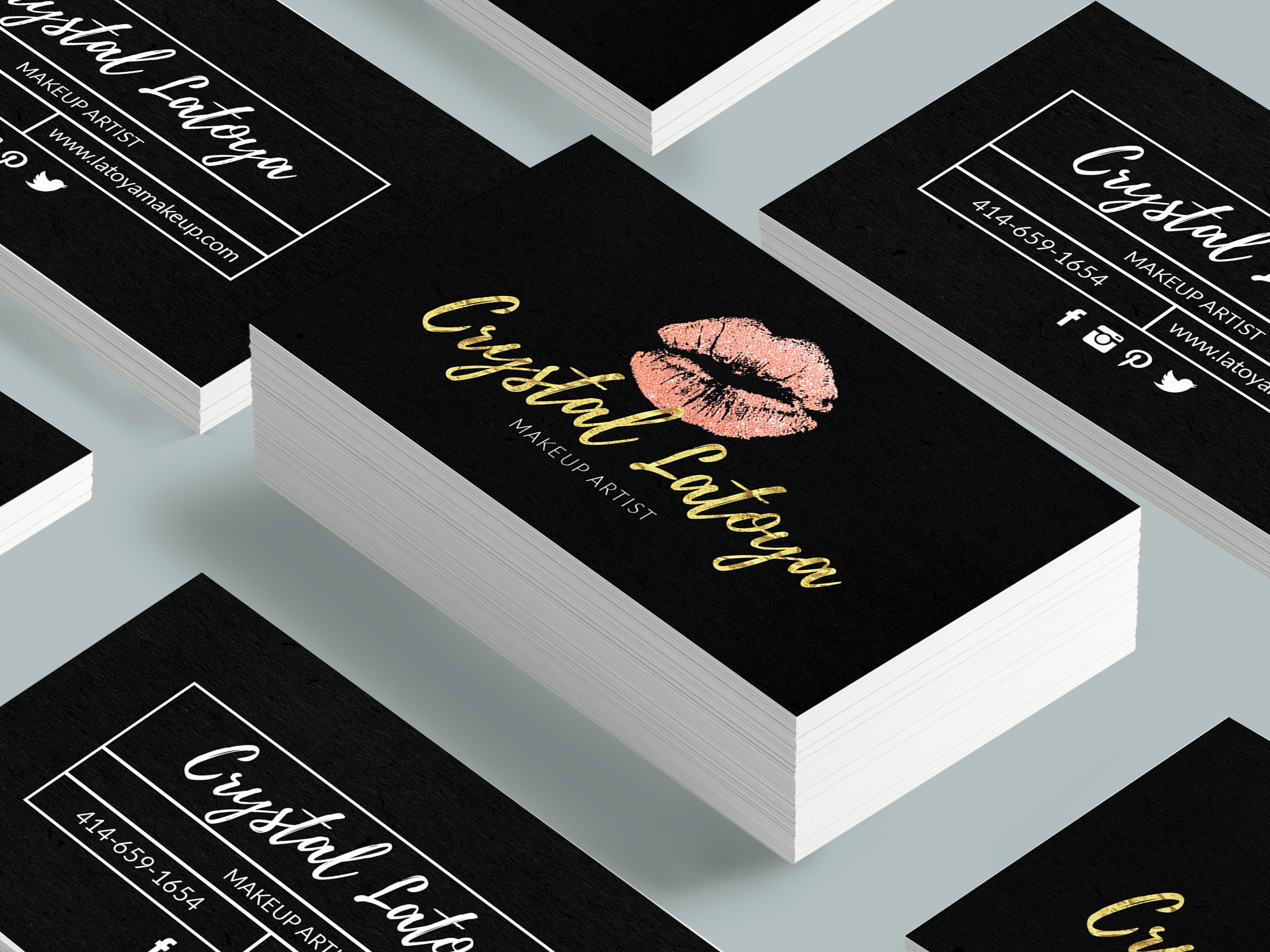 Makeup Artist Business Cards Ideas Luxury Makeup Artist Business Card Template Business Card Templates Creative Market