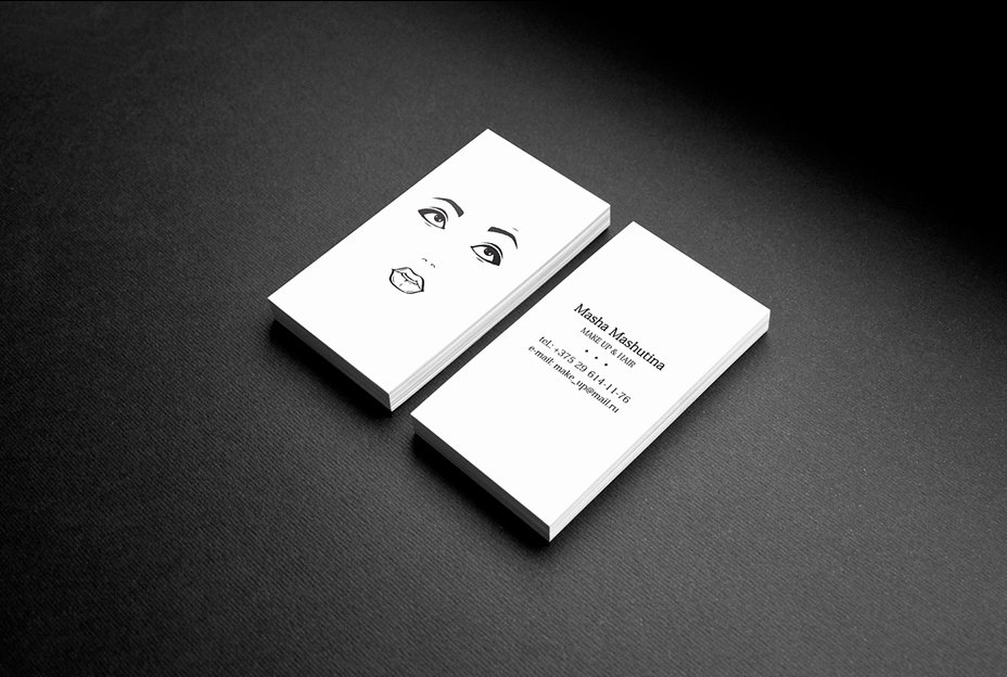 Makeup Artist Bussiness Cards New Business Card for A Makeup Artist and Hair Stylist On Behance
