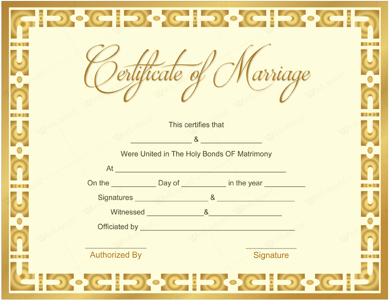 Marriage Certificate Template Microsoft Word Lovely 10 Beautiful Marriage Certificate Templates to Try This Season