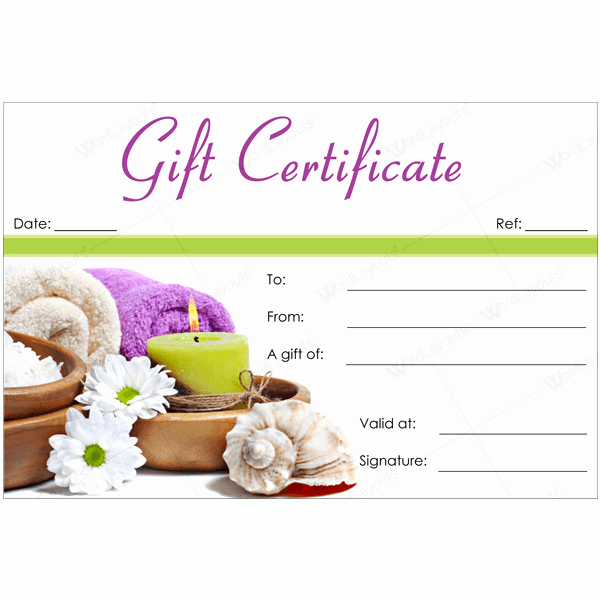 Massage Gift Certificate Template Awesome Gift Certificate 21 Word Layouts
