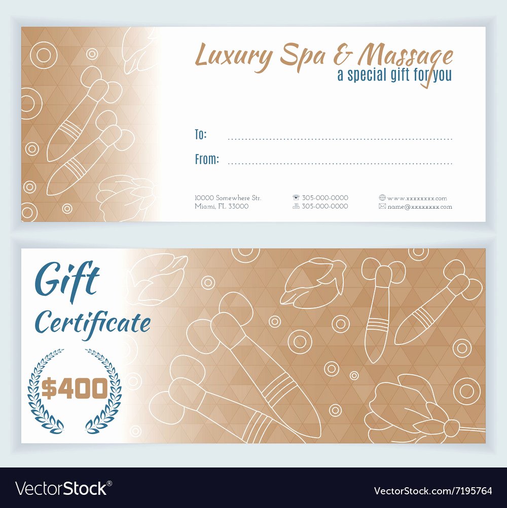 Massage Gift Certificate Template Fresh Gift Certificate Massage Template