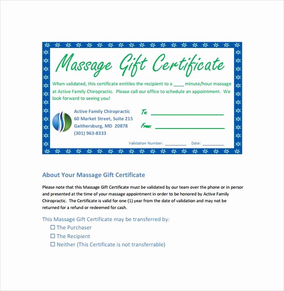 Massage Gift Certificate Template Lovely Gift Certificate Template 42 Examples In Pdf Word In Design format