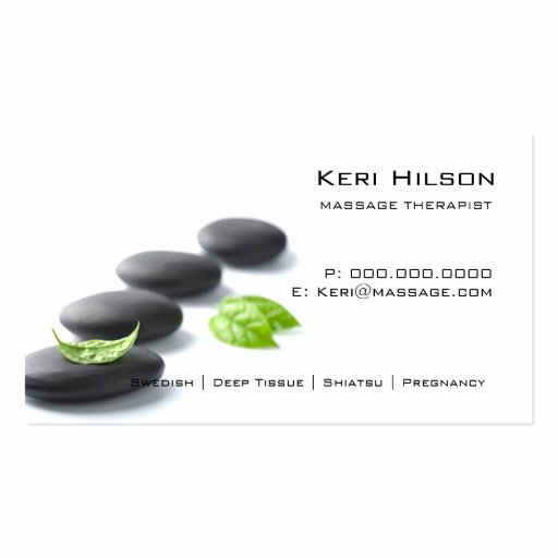 Massage therapist Business Cards Example Awesome Minimalist Massage therapist Business Card