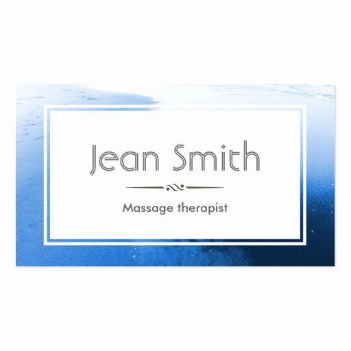 Massage therapist Business Cards Example Beautiful Classy Blue Massage therapist Business Card