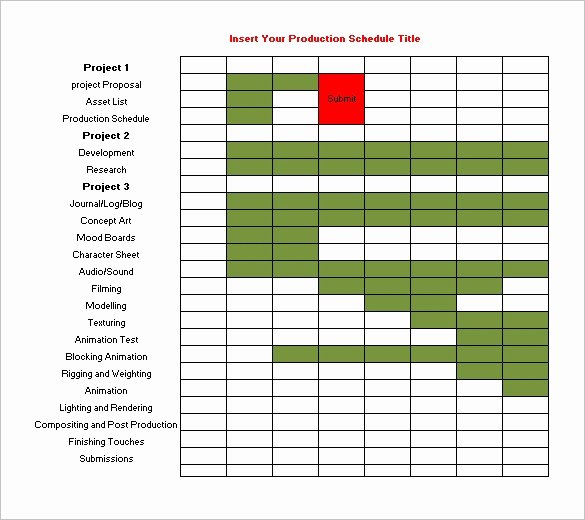Master Production Schedule Template Excel Luxury Production Schedule Template