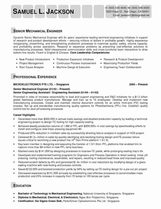 Mechanical Engineer Resume Sample Best Of 14 Best Images About Resumes On Pinterest