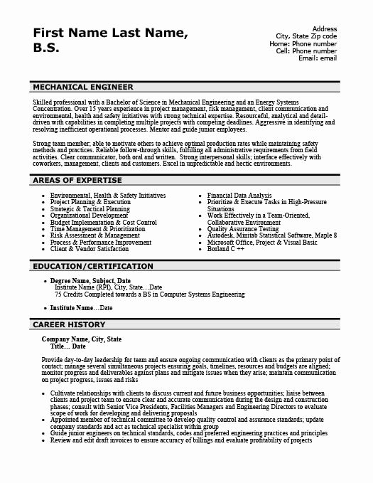 Mechanical Engineering Resume Template Unique Pin by Aimy Azira On Cv Example