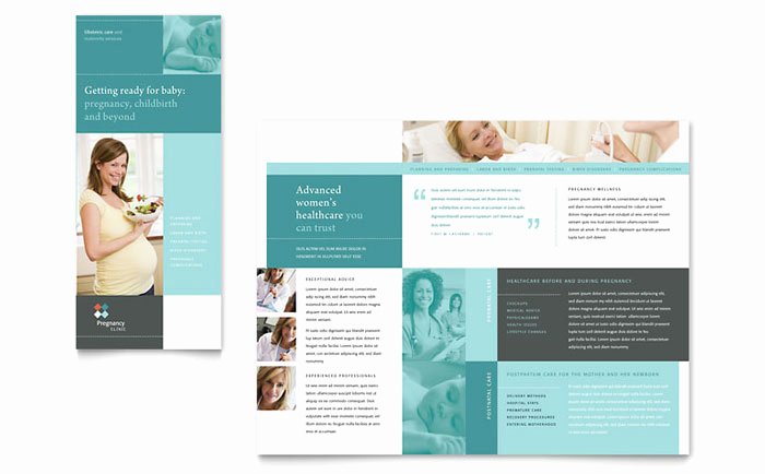 Medical Brochure Templates Free Awesome Pregnancy Clinic Tri Fold Brochure Template Design