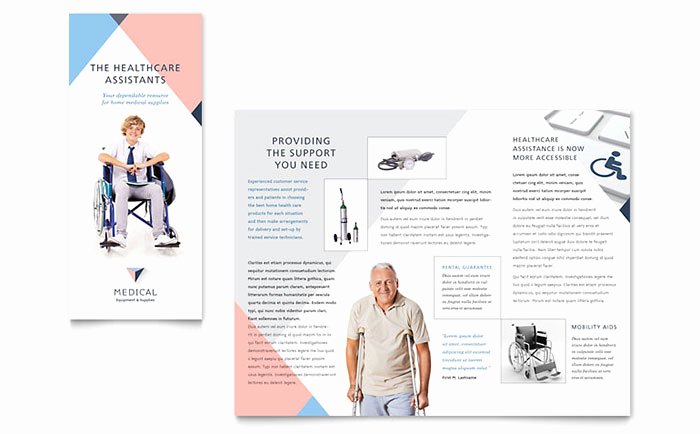 Medical Brochure Templates Free Elegant Disability Medical Equipment Brochure Template Word &amp; Publisher