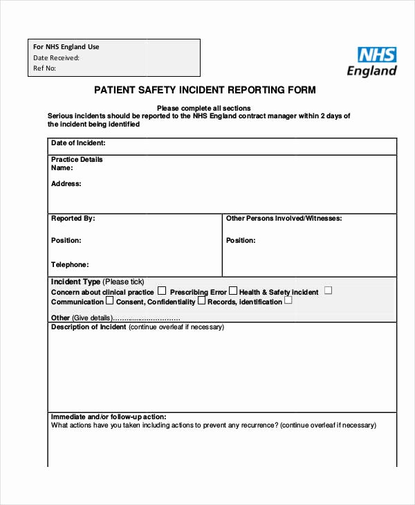 Medical Incident Report form Best Of Free 42 Incident Report Examples &amp; Samples In Pdf Google Docs Pages Doc