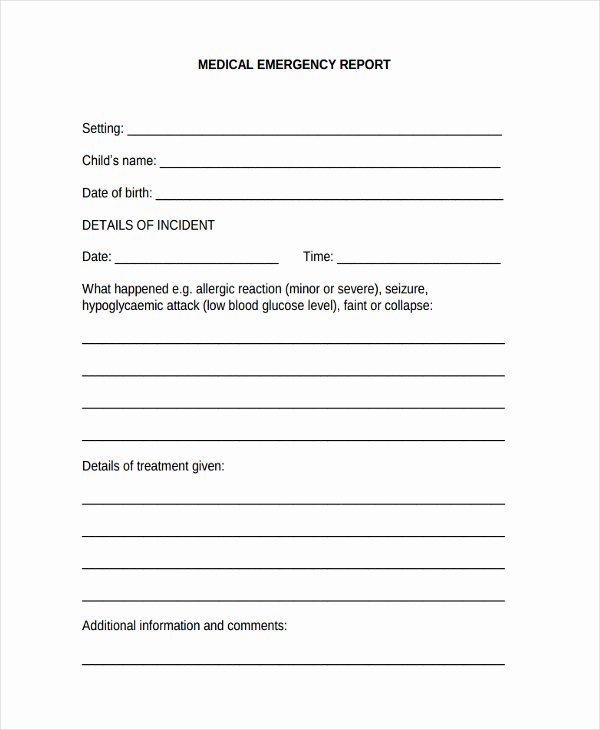 Medical Incident Report form Luxury 30 Incident Report Template In Pdf