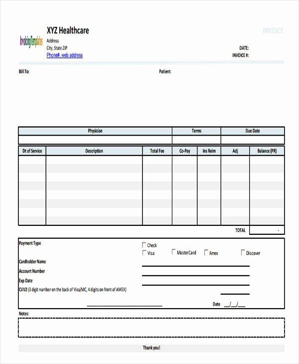 Medical Records Invoice Template Beautiful Sample Medical Invoice 8 Examples In Word Pdf