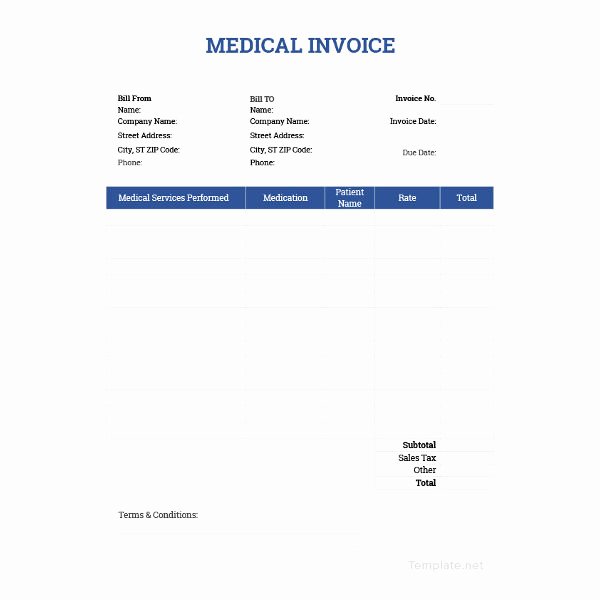 Medical Records Invoice Template Unique Printable Invoice Template 12 Free Word Pdf Excel Documents Download