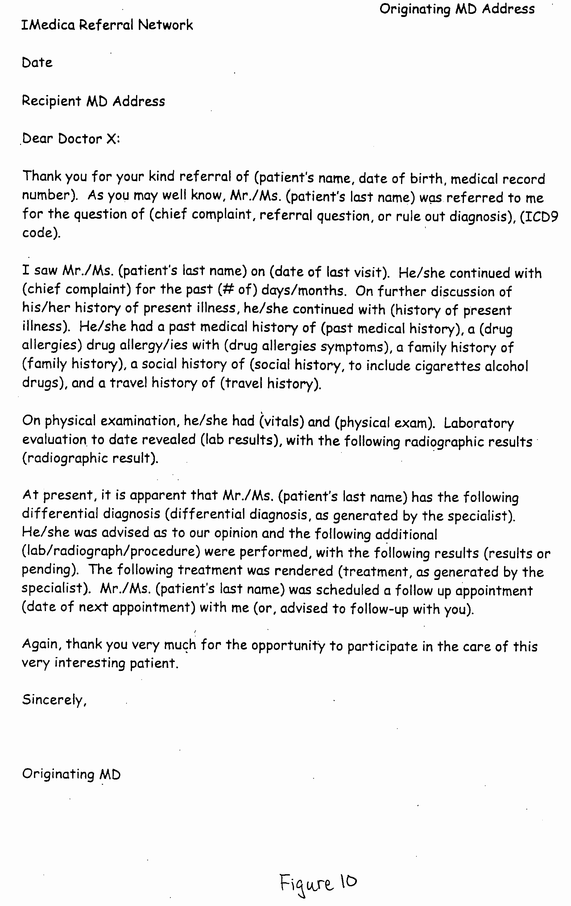 Medical Referral Letter Template Elegant Patent Us Patient Referral and Physician to