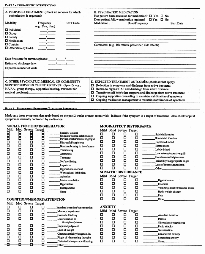Mental Health Discharge Summary Sample Inspirational Appendix B Maryland Uniform Treatment Plan form