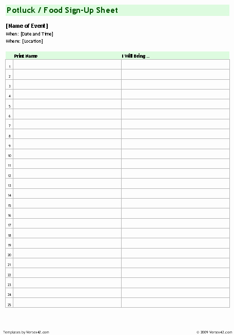 Mexican Potluck Signup Sheet Awesome Sign Up Sheets Potluck Sign Up Sheet