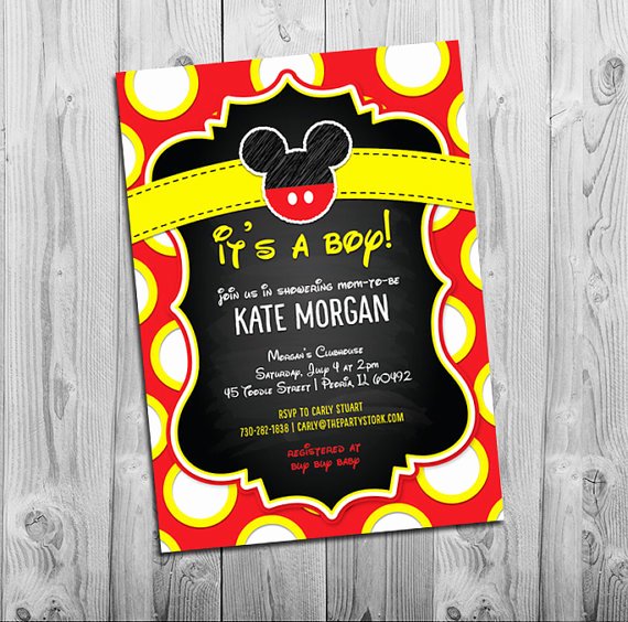 Mickey Mouse Invitations Templates Awesome Blank Mickey Mouse Baby Shower Invitations