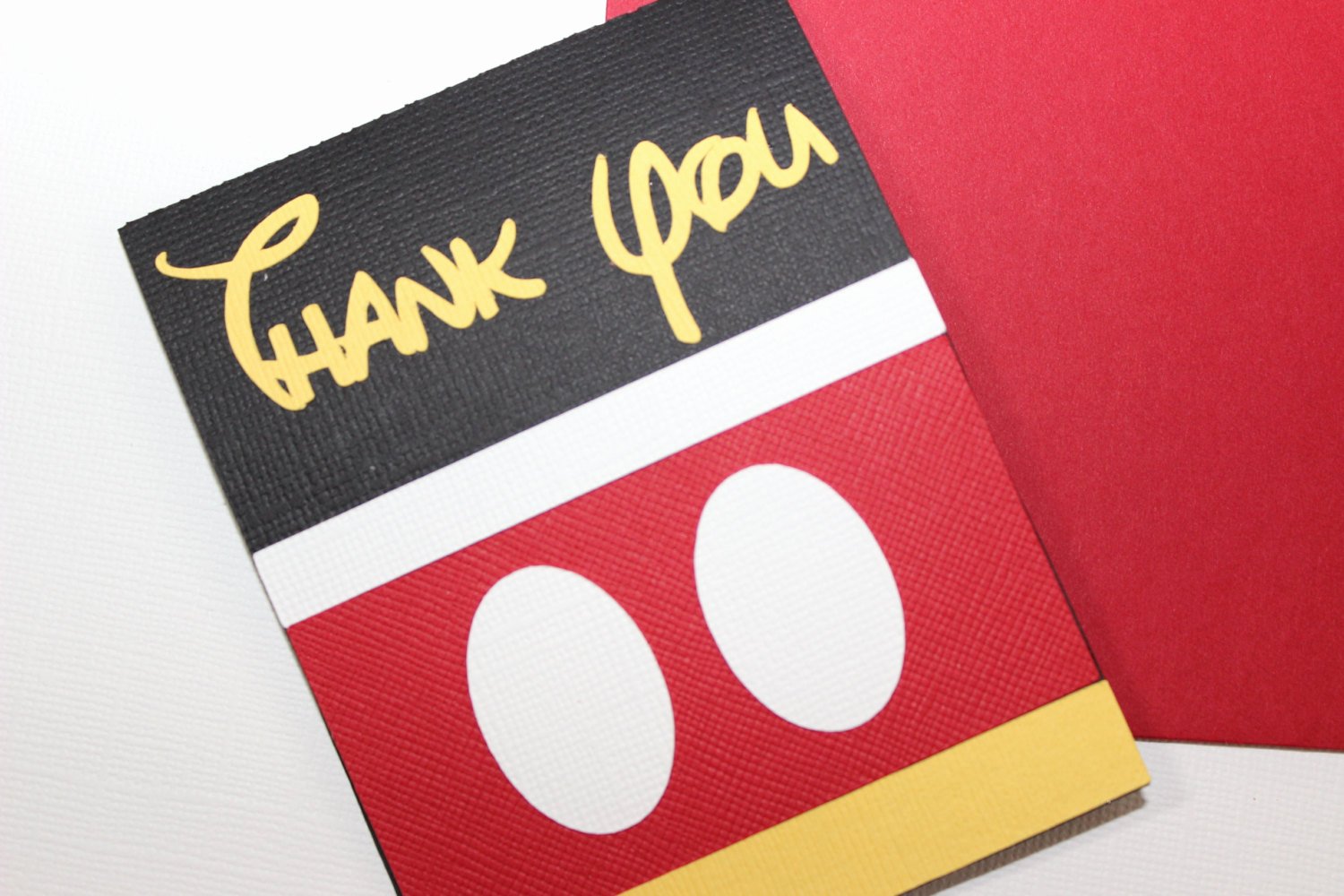 Mickey Mouse Thank You Cards Unique Handmade Mickey Mouse Thank You Card for Birthdays Baby