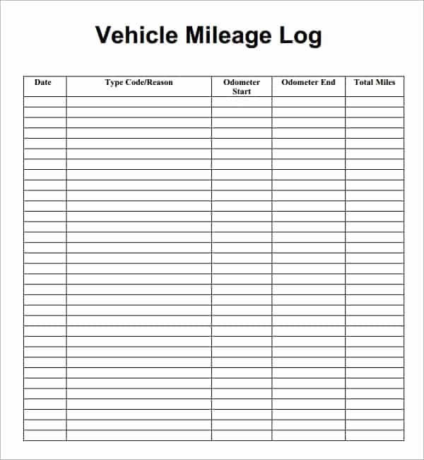 Mileage Reimbursement form Pdf Awesome 7 Vehicle Mileage Log Templates Word Excel Pdf formats