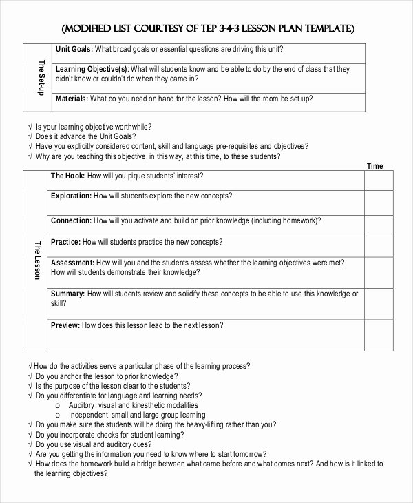 Mini Lesson Plan Template Beautiful Lesson Plan Template 14 Free Word Pdf Documents Download