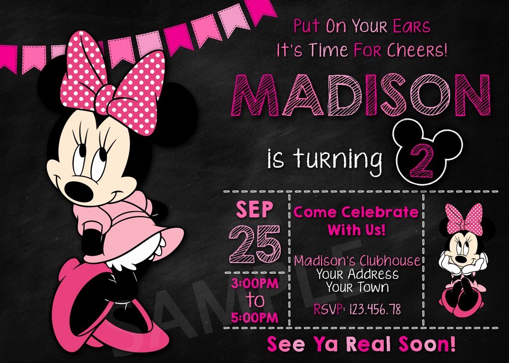 Minnie Mouse Birthday Party Invitations Beautiful Minnie Mouse Party Invitation Minnie Mouse Invitation