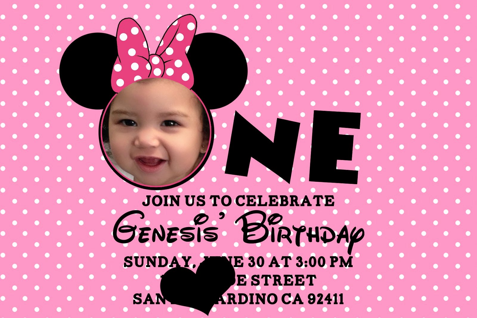 Minnie Mouse Birthday Party Invitations Best Of Pastel Cake Design Craft Edition Minnie Mouse 1st