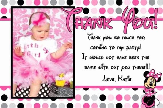 Minnie Mouse Thank You Cards Awesome Diy Minnie Mouse Thank You Card